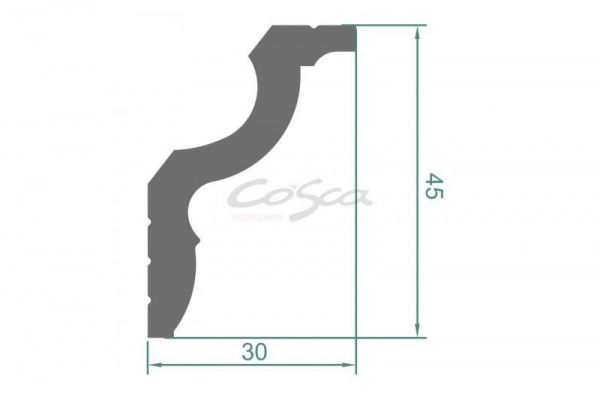 Потолочный карниз Cosca КX022, 45х30