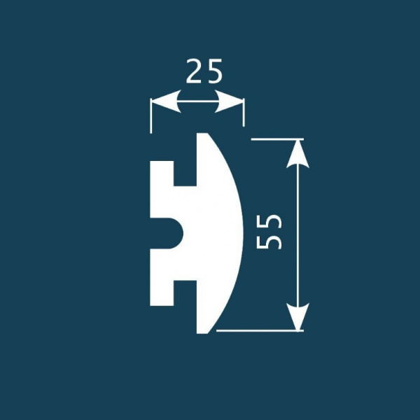 Молдинг для скрытого освещения Cosca MХ010, 55х25