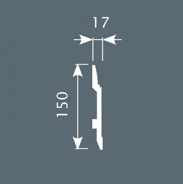 Напольный плинтус Cosca PX 007, 150х17