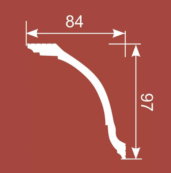 Потолочный карниз Cosca КX015, 97х84