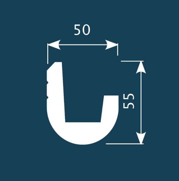 Карниз для скрытого освещения Cosca KХ024, 55х50