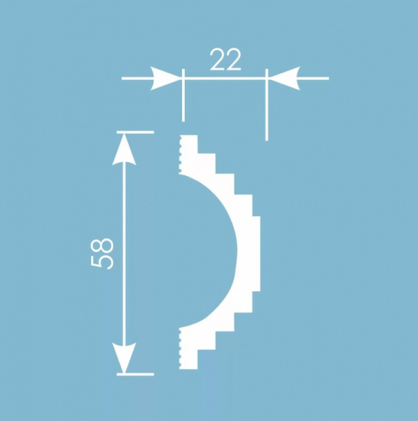 Молдинг для стены Cosca МХ 051, 58х22