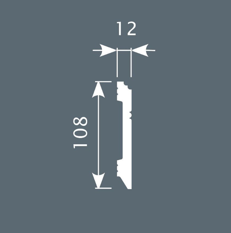 Напольный плинтус Cosca PX 005, 108х12