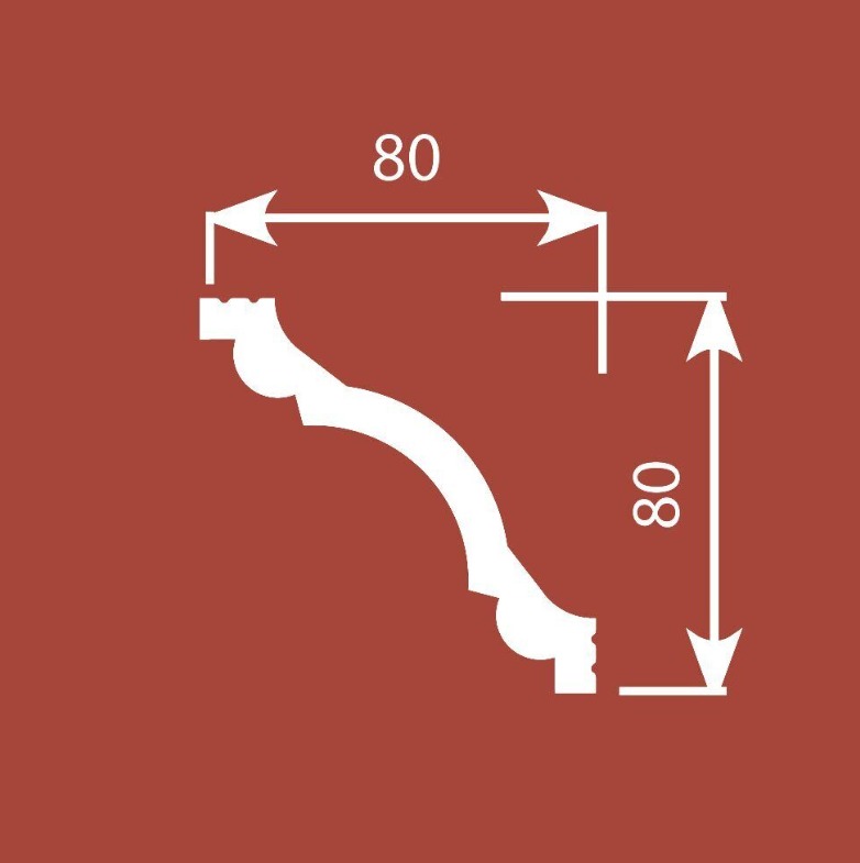 Потолочный карниз Cosca КX012, 80х80