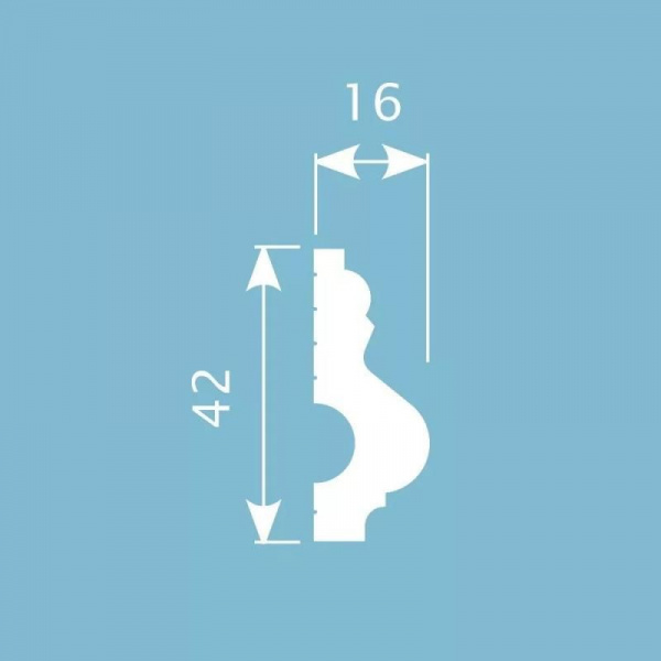 Молдинг для стены Cosca МХ 037, 42х16