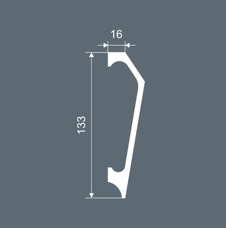 Напольный плинтус Cosca PX 041, 133х16
